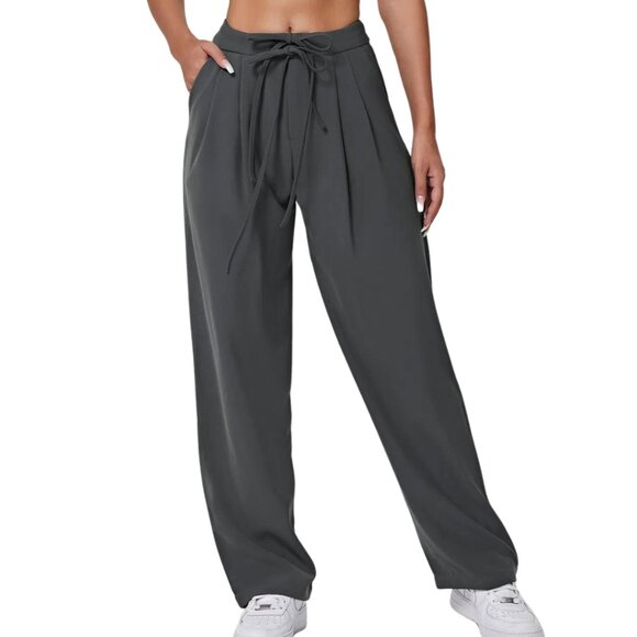 HALARA High Waist Draw String Pocket Dress Pants Gray XS NWT - Picture 1 of 11